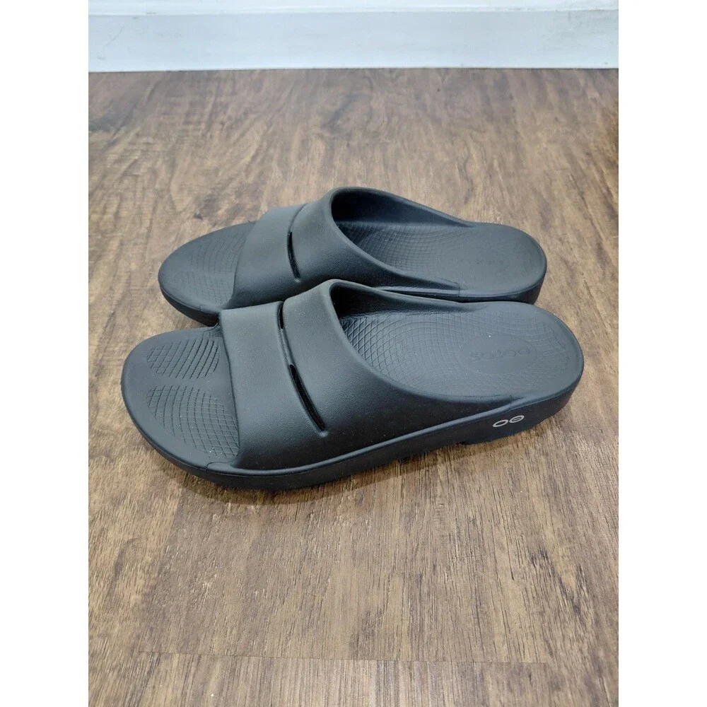 OOFOS OOahh Size Men's 6 / Women's 8  Unisex Slide Sandals - Black